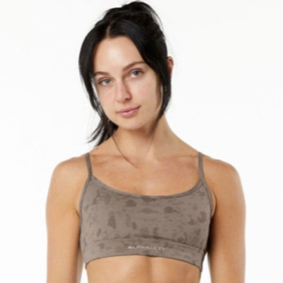 Alphalete Brown Pebble Print Surface Limitless Sports Bra Size Small - Picture 1 of 4